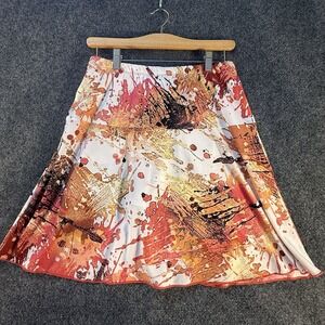 Fashque Studio Women's Abstract Paint Splatter Skater Skirt M Made in USA